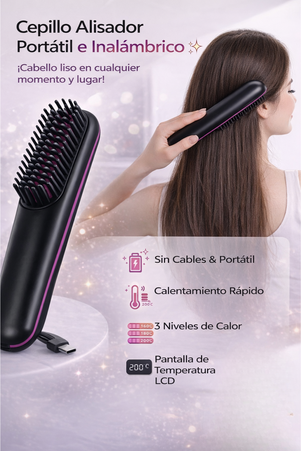 cepillo alisador portatil